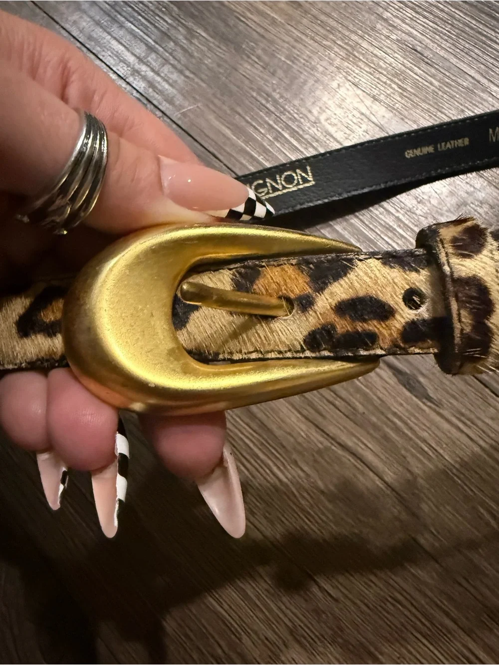 Avignon Leopard Calf Hair & Leather Belt